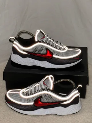 Zapatillas Nike Air Zoom Spiridon Gris Rojo