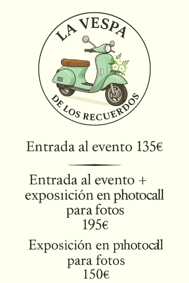 Vespa verde menta para bodas