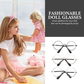 ✨ - TOYANDONA 3 gafas para muñecas, 3 pares de gaf
