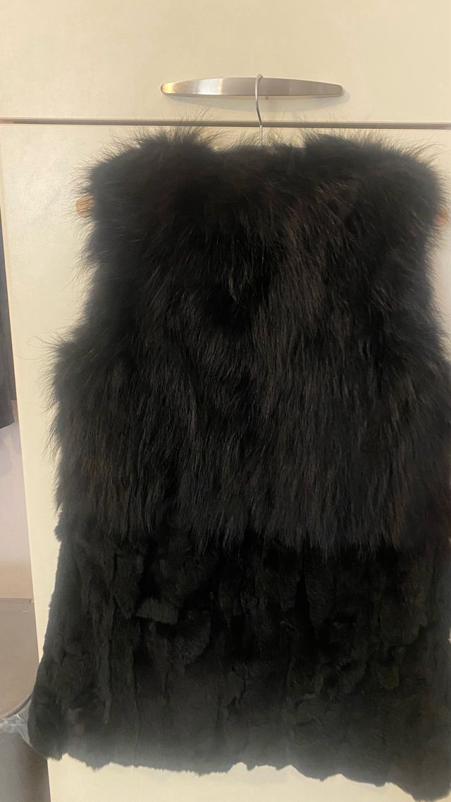 Gilet pelliccia nera Bully