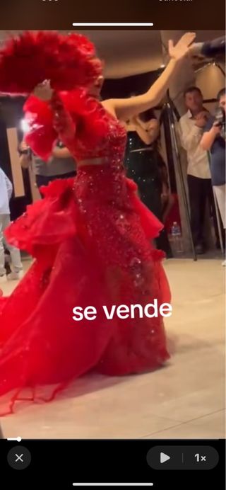 Vestido boda gitana rojo