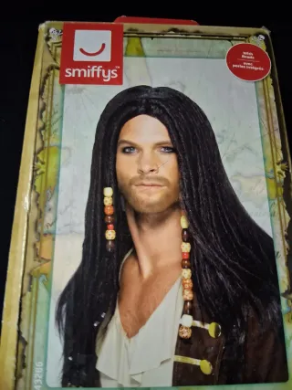 Peluca Piratas del Caribe Smiffy's Negra