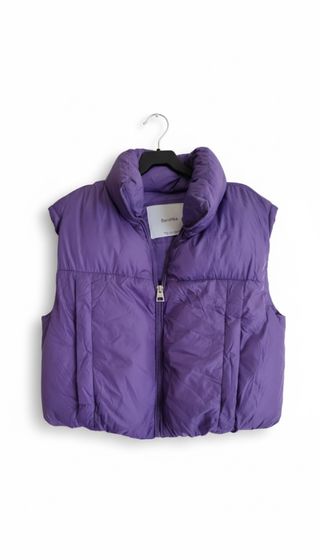 Chaleco acolchado Bershka Morado