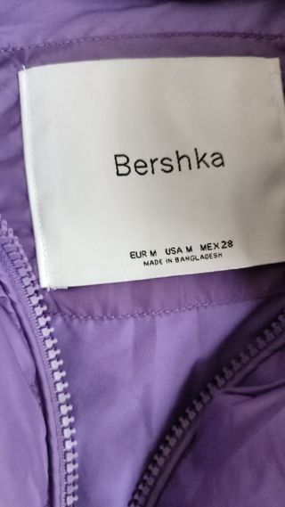 Chaleco acolchado Bershka Morado