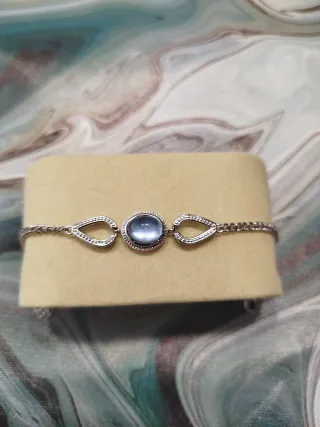 Pulsera de mineral autentico: Aguamarina