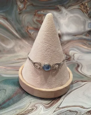 Pulsera de mineral autentico: Aguamarina