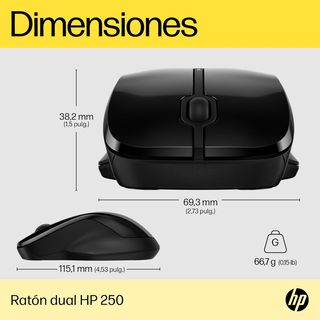 ✨ - HP 250 Ratón Dual Inalámbrico ( Conexión USB-A