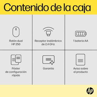 ✨ - HP 250 Ratón Dual Inalámbrico ( Conexión USB-A