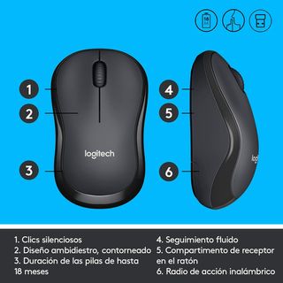 ✨ - Logitech M220 SILENT Ratón Inalámbrico, 2.4 GH