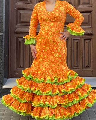 Traje de Flamenca Talla 38-40-42 elástica 