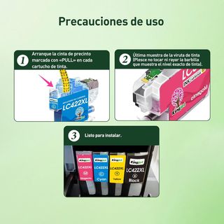 ✨ - KINGJET LC422XL Cartucho de Tinta Compatible c