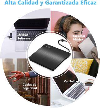 ✨ - Rodzon Grabadora Externa USB 3.0, Unidades Por
