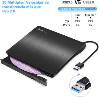 ✨ - Rodzon Grabadora Externa USB 3.0, Unidades Por