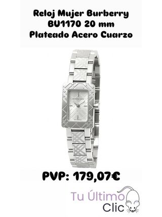 Reloj de Mujer Burberry Plateado Acero Cuarzo