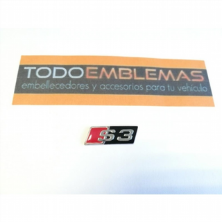 Emblema logo volante Audi Sline S3 negro