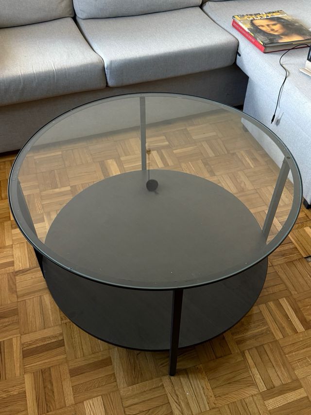 tavolo, nero-marrone/vetro. 