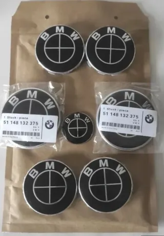 7 Anagramas BMW Full Black. Kit