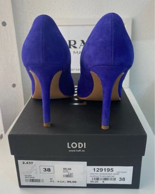 Zapatos Lodi Talla 38 Azul Eléctrico