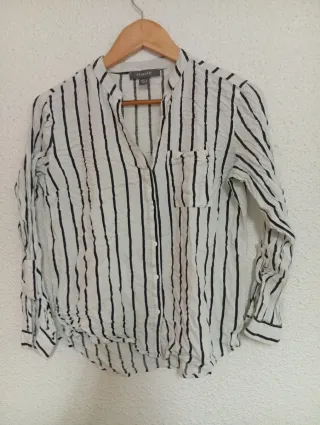 Lote 3 Camisas Rayas Blanco, Negro, Rosa