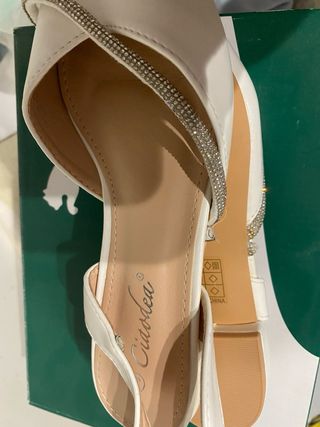 Scarpe eleganti bianche con strass Tg 36