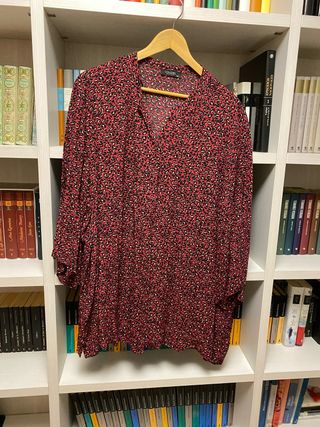 Camisa Couchel T2XL+ (58/60) granate estampada 