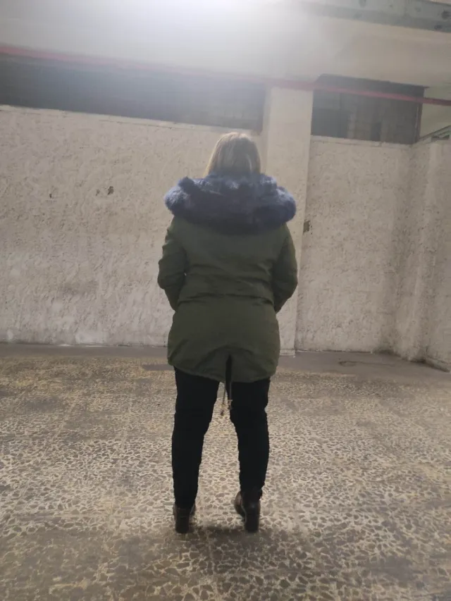 Parka donna con pelliccia taglia S