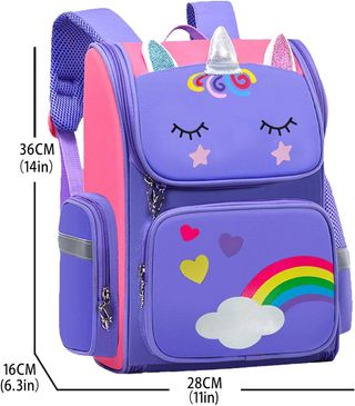 Mochila de unicornio para niñas, mochila para niños, mochila de unicornio lindo, morado