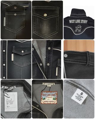 HPreppy Nueva con etiqueta camisa denim T. S