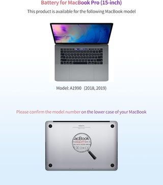 ASMARK Batería A1953 MacBook Pro 15'' A1990