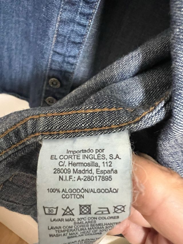 Camisa vaquera Brotes chico talla 14