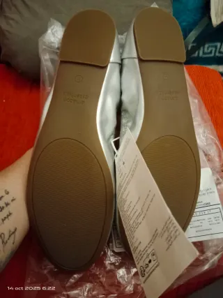 Manoletinas Amazon Essentials Talla 42 Plata