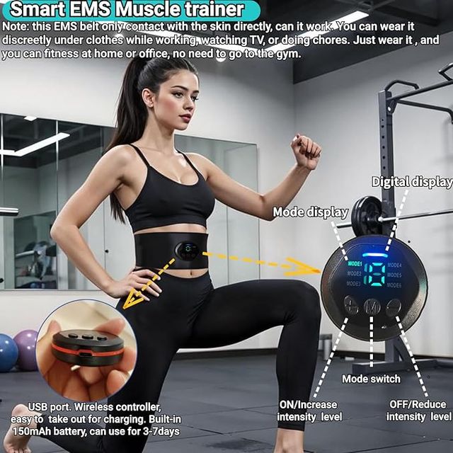 Warmforwel Estimulador Muscular EMS 6 Modos USB