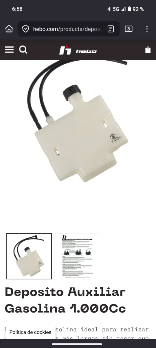 Depósito auxiliar gasolina HEBO 1L trial