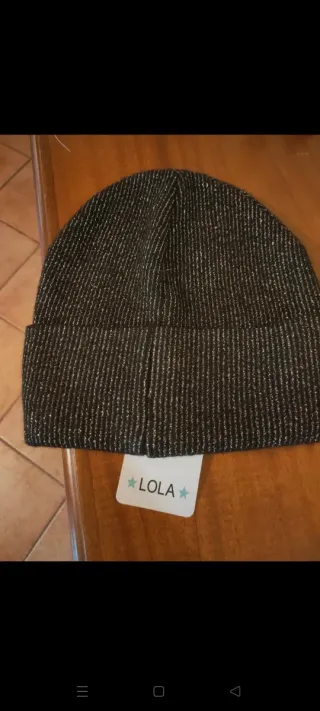 Cappello donna Lola lurex nero/argento