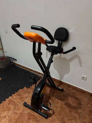 Bicicleta Estática Plegable Naranja