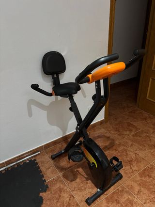 Bicicleta Estática Plegable Naranja