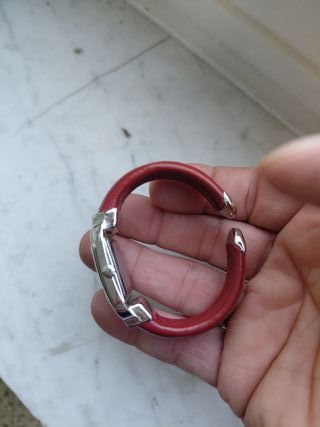 Orologio Torner donna acciaio e cuoio rosso
