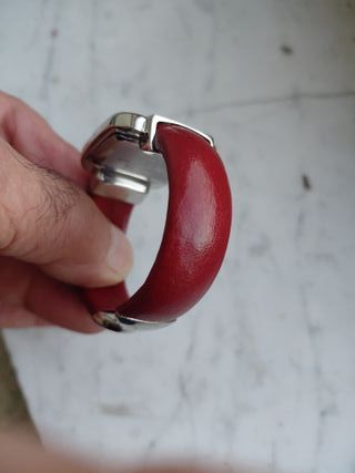 Orologio Torner donna acciaio e cuoio rosso