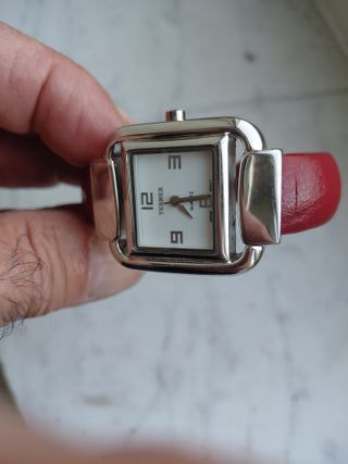 Orologio Torner donna acciaio e cuoio rosso