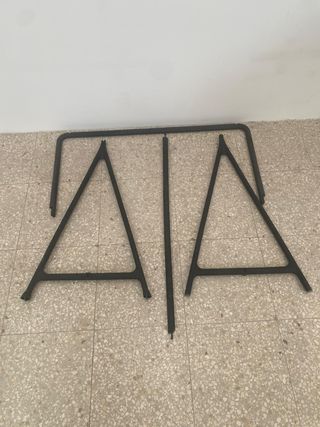 Ser da 2 pezzi di Appendiabiti in metallo nero