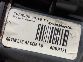 ELEVALUNAS DELANTERO IZQUIERDO PEUGEOT 207 KFV 96