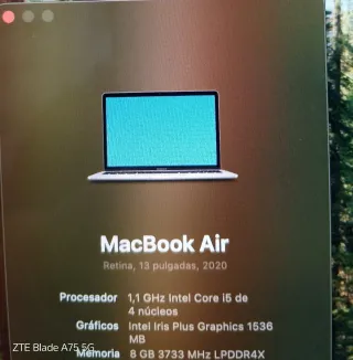 MACBOOK AIR 13 2020 Intel Core i5 8GB RAM 500 DISC