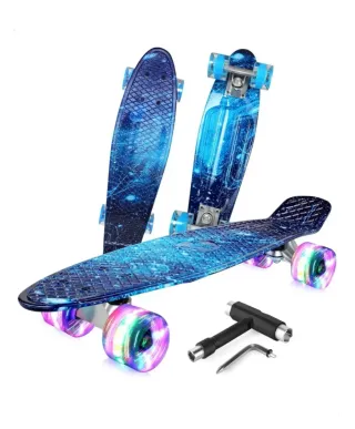 Patín skateboard con luces LED