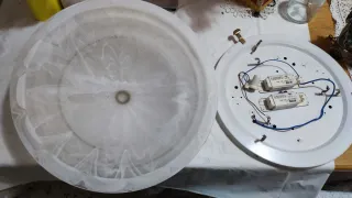 Plafoniera vintage in vetro