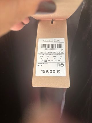 Massimo Dutti traje chaqueta Terciopelo Talla 36
