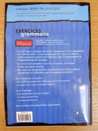 Exercises de grammaire en contexte - Intermédiaire