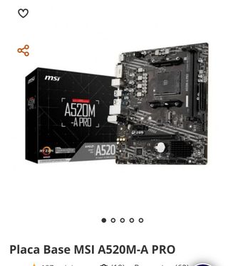 Placa base msi a320 pro garantía