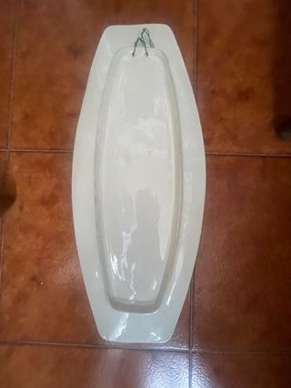 Ceramica vintage quadro coppia lampione