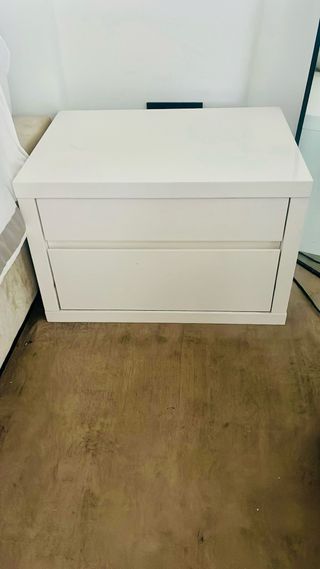 Confezione da 2 tavoli bianchi 58x43x38