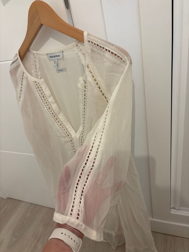 Caftán Pedro del Hierro Blanco Talla Única